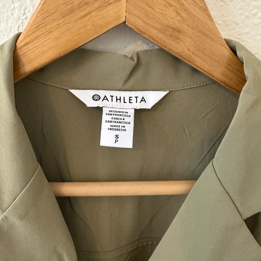 NWOT Athleta Avenue Romper Aspen Olive Small - Picture 4 of 10